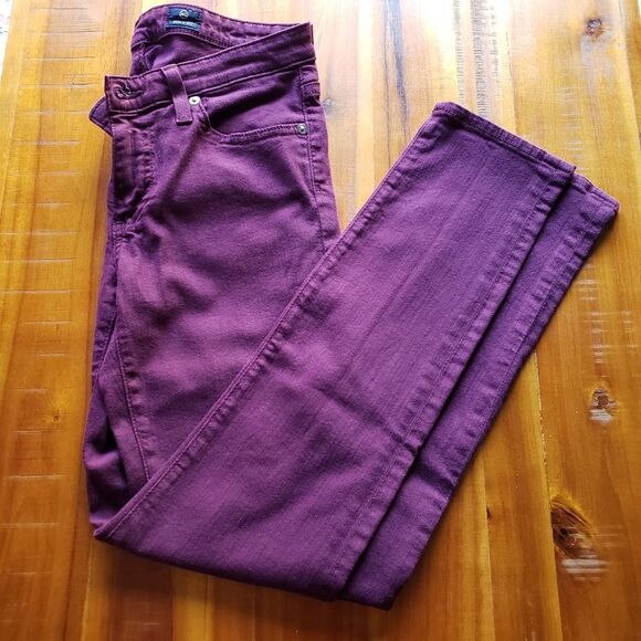 AG Adriano Goldschmied The Stevie Ankle Slim Straight Leg Purple Size 26R - Picture 2 of 15